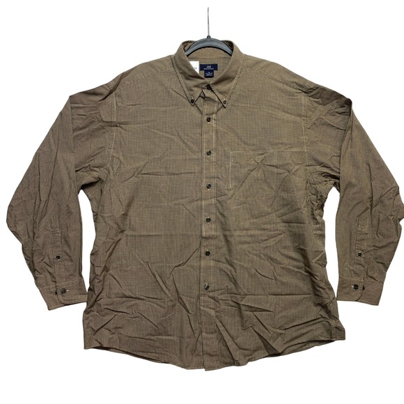 Brooks Brothers Other - Brooks Brothers Shirt Mens XL Brown 346 Button-Down Micro-Check Cotton
